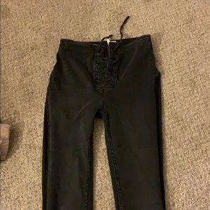 Black Tie Up Free People Jeans